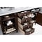 James Martin Vanities Brittany 60in Double Vanity, Burnished Mahogany w/ 3 CM Carrara Marble Top 650-V60D-BNM-3CAR - alternate 2